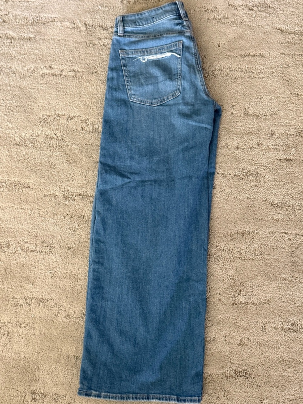 American Eagle Outfitters Women’s Blue Wide Leg Jeans Sz 2 Short
